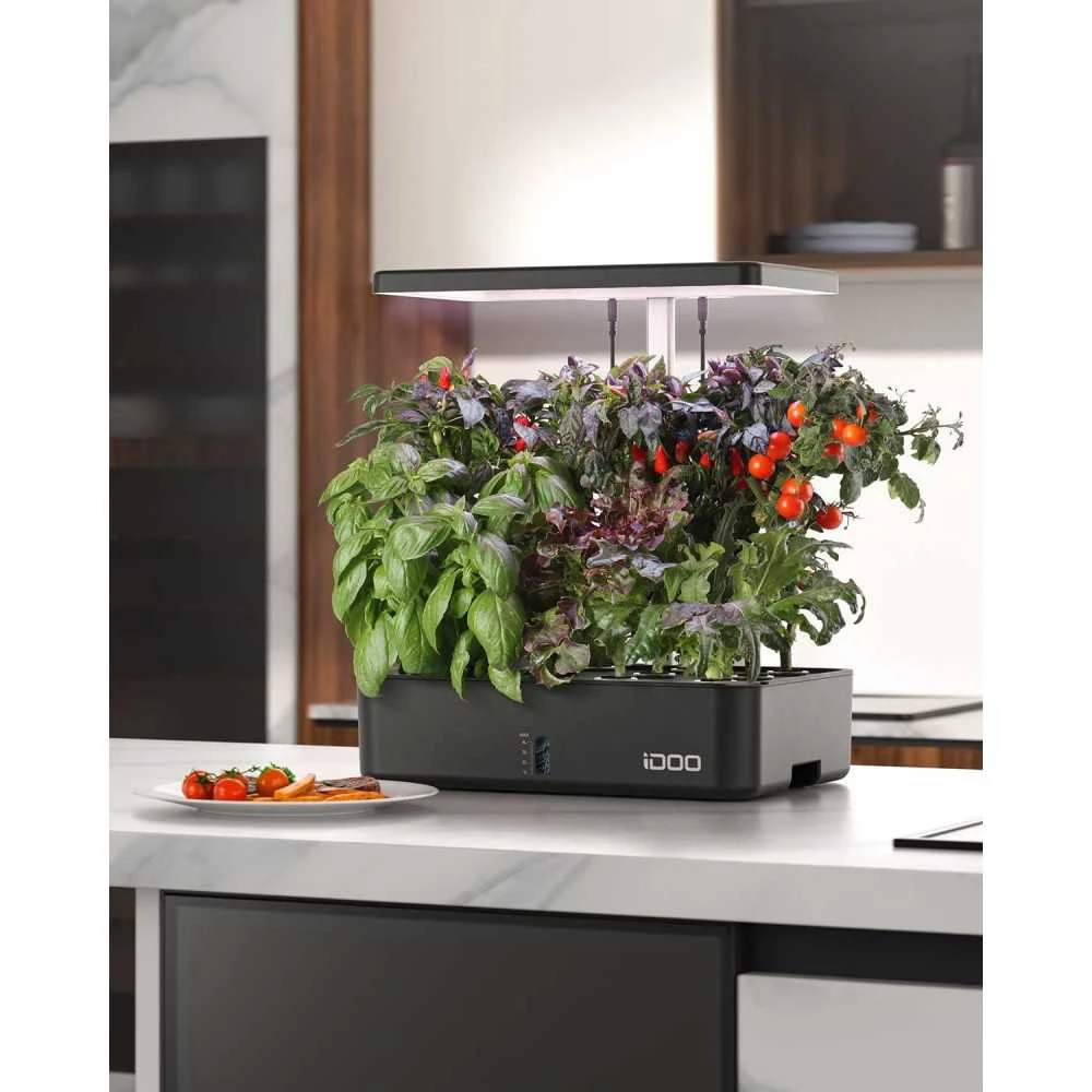 IDOO Hydroponic Garden With 12 Pods, Built-in Fan, LED Light, And 4.5L Tank For Indoor Herbs And Vegetables 6 IDOO Hydroponic Garden With 12 Pods, Built-in Fan, LED Light, And 4.5L Tank For Indoor Herbs And Vegetables - Image 4