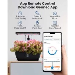 IDOO Hydroponic Garden With 12 Pods, WiFi Control, LED Light And 6.5L Water Tank, Perfect For Indoor Herbs, Veggies, And Flowers -Home Electronics Store idoo hydroponic garden with 12 pods wifi control led light and 65l water tank perfect for indoor herbs veggies and flowers 2