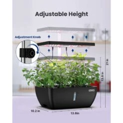 IDOO Hydroponic Garden With 12 Pods, WiFi Control, LED Light And 6.5L Water Tank, Perfect For Indoor Herbs, Veggies, And Flowers -Home Electronics Store idoo hydroponic garden with 12 pods wifi control led light and 65l water tank perfect for indoor herbs veggies and flowers 7