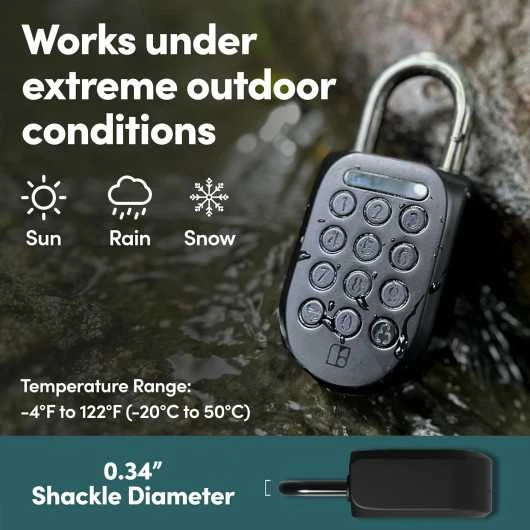 Igloohome Smart Padlock SP2: Ultimate Security, Weatherproof, Keyless Convenience 4 Igloohome Smart Padlock SP2: Ultimate Security, Weatherproof, Keyless Convenience - Image 2