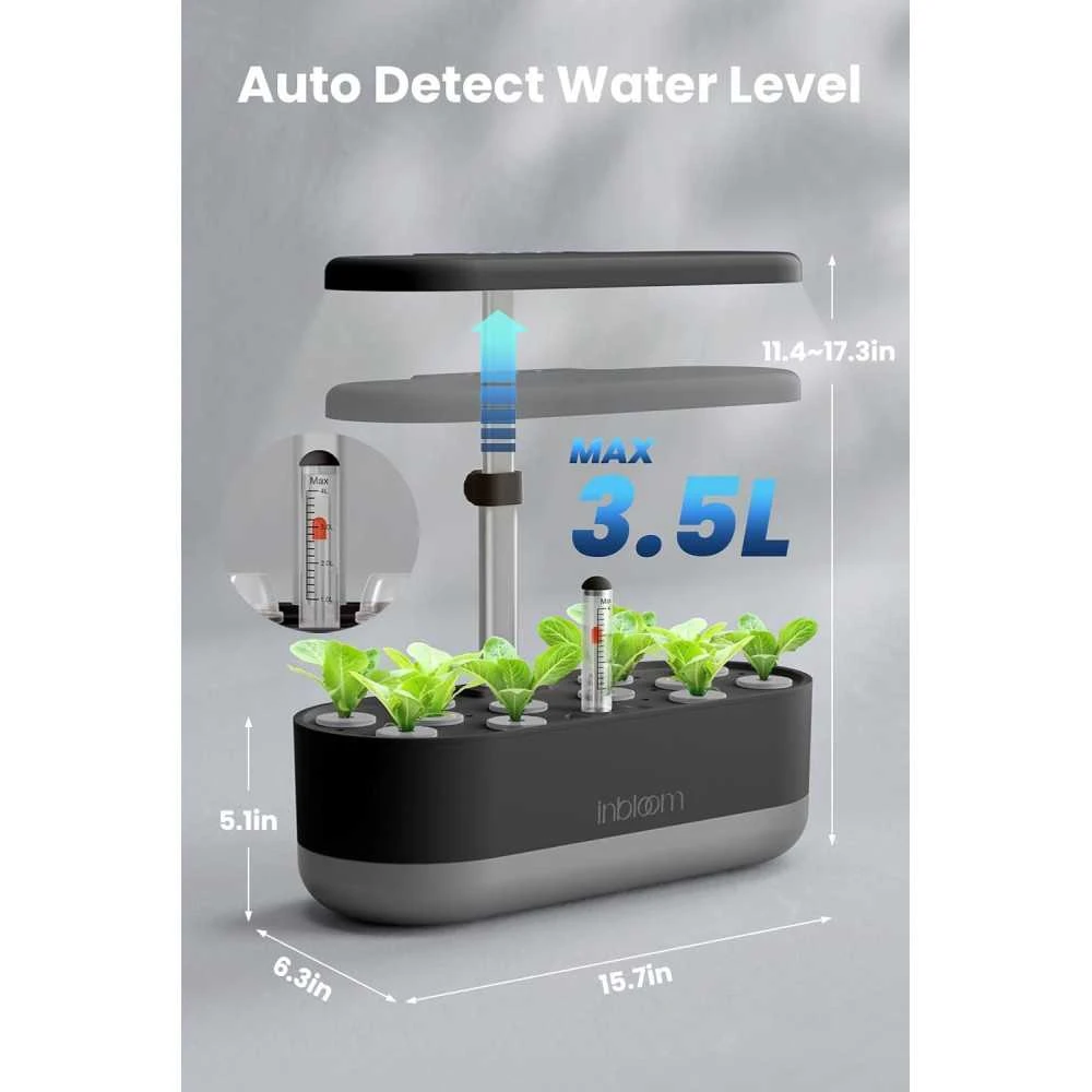 Inbloom 12 Pods Hydroponic Growing System Kit Easy Indoor Herb Garden With Adjustable Light & Automatic Water Pump 4 Inbloom 12 Pods Hydroponic Growing System Kit Easy Indoor Herb Garden With Adjustable Light & Automatic Water Pump - Image 2