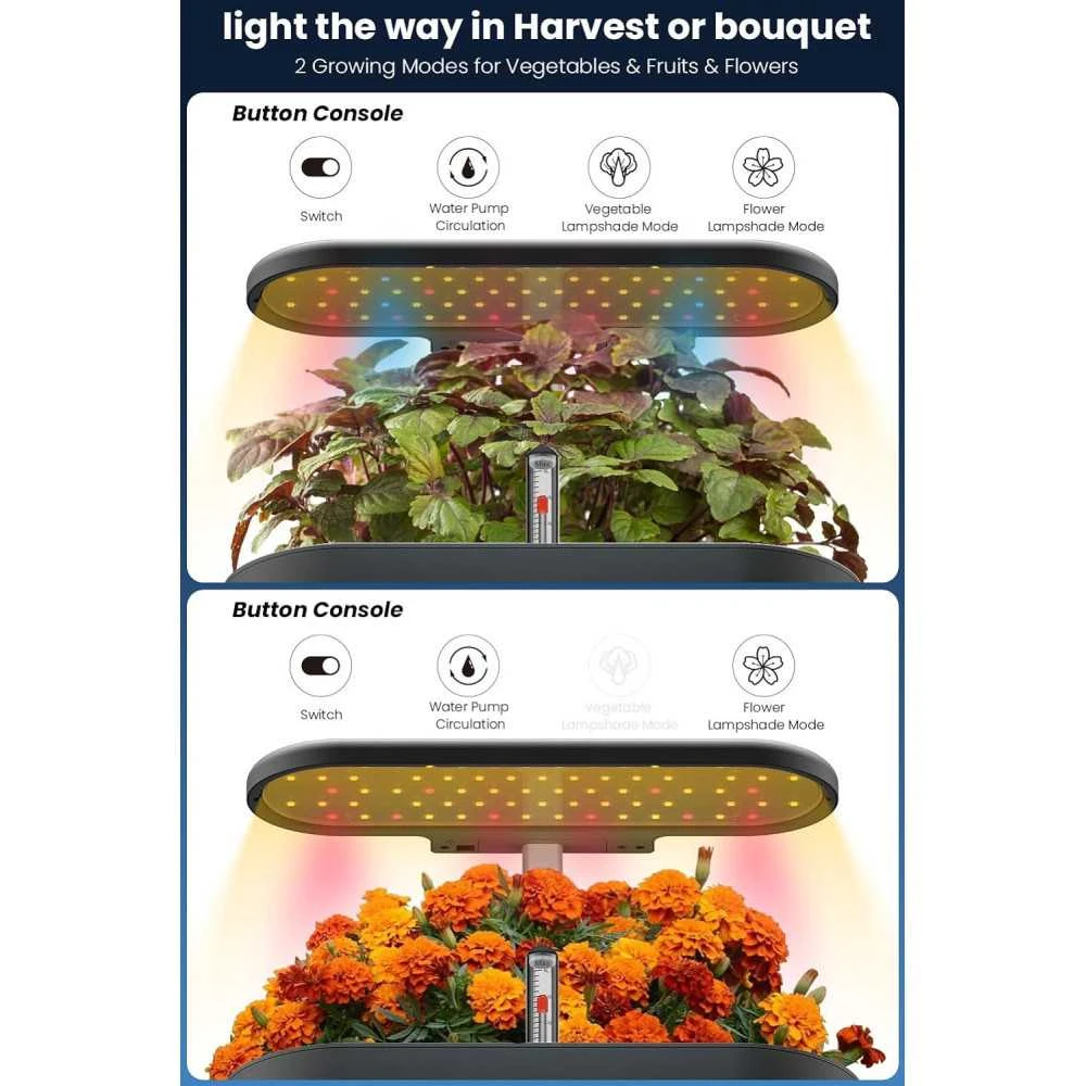 Inbloom 12 Pods Hydroponic Growing System Kit Easy Indoor Herb Garden With Adjustable Light & Automatic Water Pump 10 Inbloom 12 Pods Hydroponic Growing System Kit Easy Indoor Herb Garden With Adjustable Light & Automatic Water Pump - Image 8