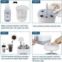 FAFAGRASS Hydroponics Growing System: Indoor Garden With Adjustable Full-Spectrum LED Light 15 FAFAGRASS Hydroponics Growing System: Indoor Garden With Adjustable Full-Spectrum LED Light -Home Electronics Store indoor garden hydroponics growing system plant germination kit fafagrass herb garden kit vegetable growth lamp countertop 4