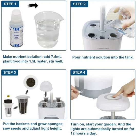 FAFAGRASS Hydroponics Growing System: Indoor Garden With Adjustable Full-Spectrum LED Light 7 FAFAGRASS Hydroponics Growing System: Indoor Garden With Adjustable Full-Spectrum LED Light - Image 5