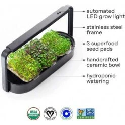Grow Fresh Microgreens Easily At Home | Ingarden Hydroponic Superfood Kit With LED Lights -Home Electronics Store indoor garden with hydroponic watering 2