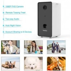 Iseebiz Pet Cam: Interactive Treat Dispenser & Surveillance -Home Electronics Store iseebiz pet cam the distributor camera 3