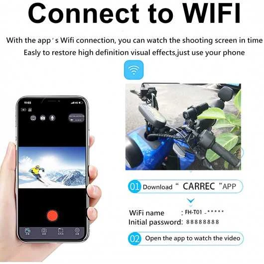 Jinpei JD-03B Waterproof Motorcycle Dash Cam - Dual Recording, Night Vision, G-Sensor 7 Jinpei JD-03B Waterproof Motorcycle Dash Cam - Dual Recording, Night Vision, G-Sensor - Image 5