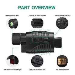 JStoon Night Vision Monocular: Infrared Illuminator For Darkness Mastery -Home Electronics Store jstoon js 02 the pocket monocular 3