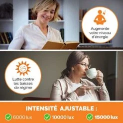 Boost Your Mood: 15,000 Lux Light Therapy Lamp For Wellness And Energy -Home Electronics Store lampe de luminotherapie 10000 lux restez en forme en toute saison lampe lumiere du jour a spectre complet ameliore 2