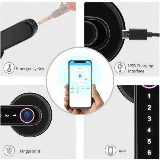 Unlock Convenience: Laxre Smart Fingerprint Door Lock With Bluetooth 3 Unlock Convenience: Laxre Smart Fingerprint Door Lock With Bluetooth