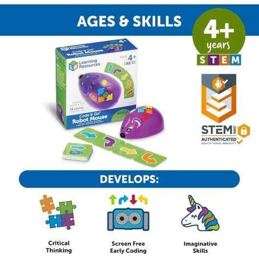 Learning Resources Code & Go Robot Mouse: Interactive STEM Coding Toy For Kids 8 Learning Resources Code & Go Robot Mouse: Interactive STEM Coding Toy For Kids - Image 6