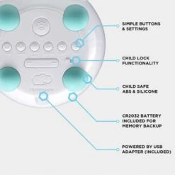 LittleHippo Mella Sleep Trainer: Night Light, Sound Machine & Alarm Clock For Kids -Home Electronics Store littlehippo mella ready to rise child night light blue 2