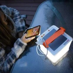 Multi-Functional Camping Lantern With Solar Phone Charger - Illuminate & Power Up -Home Electronics Store luminaid titan the 2 in 1 camping lantern 3