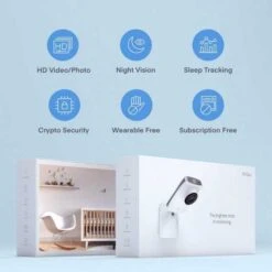 Miku Smart Baby Monitor - Contact-Free Breathing & Sleep Tracking, HD Video -Home Electronics Store miku smart baby monitor breathing movement monitor real time breathing sleep tracking 4