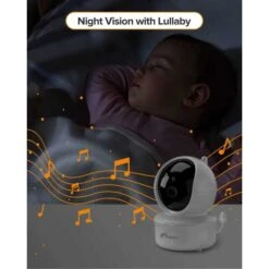 5" Video Baby Monitor - Pan-Tilt-Zoom, Night Vision, Temp Display, Two-Way Audio, 960ft Range -Home Electronics Store moniteur bebe moniteur video grand ecran 5 avec telecommande pan tilt zoom vision nocturne infrarouge affichage de la 3