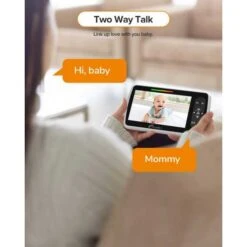 5" Video Baby Monitor - Pan-Tilt-Zoom, Night Vision, Temp Display, Two-Way Audio, 960ft Range -Home Electronics Store moniteur bebe moniteur video grand ecran 5 avec telecommande pan tilt zoom vision nocturne infrarouge affichage de la 6