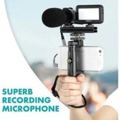 Elevate Your Vlogs: Movo Smartphone Stereo Mic With Wireless Remote -Home Electronics Store movo v7 the complete kit for vlogger 2