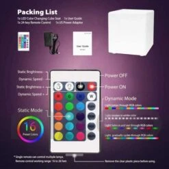 Mr.Go's LED Cube: Rechargeable & Waterproof Light For Ambient Color Changing Decor -Home Electronics Store mrgo 16 the light cube 2