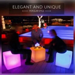 Mr.Go's LED Cube: Rechargeable & Waterproof Light For Ambient Color Changing Decor -Home Electronics Store mrgo 16 the light cube 3