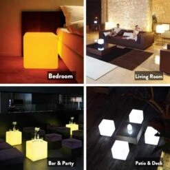 Mr.Go's LED Cube: Rechargeable & Waterproof Light For Ambient Color Changing Decor -Home Electronics Store mrgo 16 the light cube 7