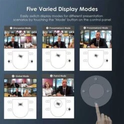 NexiGo 360° AI Conference Camera – 4K Video, Auto-Tracking, Noise-Cancelling Mics -Home Electronics Store nexigo meeting 360 8k captured ai powered framing speaker tracking 1080p hd 360 degree smart aio video conference camera 8 2