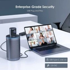 NexiGo 360° AI Conference Camera – 4K Video, Auto-Tracking, Noise-Cancelling Mics -Home Electronics Store nexigo meeting 360 8k captured ai powered framing speaker tracking 1080p hd 360 degree smart aio video conference camera 8 5