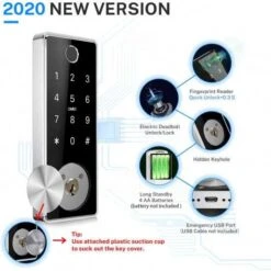 Smart Security Deadbolt: Nyboer Touchscreen Lock With Fingerprint And Bluetooth Access -Home Electronics Store nyboer t11b the 5 in 1 lock 1 2