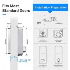 Smart Security Deadbolt: Nyboer Touchscreen Lock With Fingerprint And Bluetooth Access -Home Electronics Store nyboer t11b the 5 in 1 lock 1 3