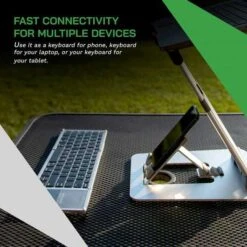 Portable Foldable Bluetooth Keyboard With Trackpad For All Devices -Home Electronics Store obvus solutions minder foldable bluetooth keyboard silver 4