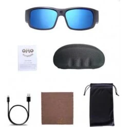 OhO Video Sunglasses – 1080P HD Recording, 32GB Memory, UV400 Polarized Lenses For Outdoor Sports & Safety -Home Electronics Store oho sunshine the camera glasses 3