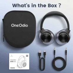 OneOdio Hybrid ANC Headphones - Hi-Res Audio, 62H Battery, Wireless/Wired, Transparency Mode -Home Electronics Store oneodio a10 hybrid active noise cancelling headphones bluetooth 7