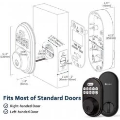 OrangeIOT Keyless Deadbolt: Secure Electronic Lock With Keypad For Easy Access -Home Electronics Store orangeiot keyless entry deadbolt lock electronic keypad door lock auto lock 1 touch locking 20 user codes easy to install 5