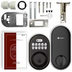 OrangeIOT Keyless Deadbolt: Secure Electronic Lock With Keypad For Easy Access -Home Electronics Store orangeiot keyless entry deadbolt lock electronic keypad door lock auto lock 1 touch locking 20 user codes easy to install 6