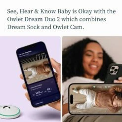 Owlet Dream Duo Smart Baby Monitor: Dream Sock & Cam 2 Tracks Health & Streams Baby In 1080p HD For Peace Of Mind -Home Electronics Store owlet dream duo smart baby monitor dream sock cam 2 tracks health streams baby in 1080p hd for peace of mind 3