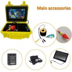 Portable Underwater Fishing Camera With 9'' HD LCD Monitor, Infrared Lights 14 Portable Underwater Fishing Camera With 9'' HD LCD Monitor, Infrared Lights -Home Electronics Store portable underwater fishing camera video fish finder with 9 hd lcd monitor 1200tvl camera for ice lake boat fishing 24pcs 5