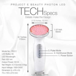 Revitalize Your Skin: Project Beauty LED Light Therapy For Youthful Radiance -Home Electronics Store project e pe011 the anti wrinkle red light 1 2
