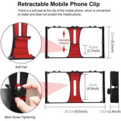 PULUZ Smartphone Video Rig Kit: Capture Cinematic Shots With Ease 11 PULUZ Smartphone Video Rig Kit: Capture Cinematic Shots With Ease -Home Electronics Store puluz smartphone video rig kit with microphone light and tripod red 2