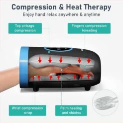 QUINEAR Cordless Hand Massager With Heat & Compression - Ideal For Arthritis & Carpal Tunnel, Rechargeable, Perfect Gift -Home Electronics Store quinear cordless hand massager with heat compression ideal for arthritis carpal tunnel rechargeable perfect gift 5