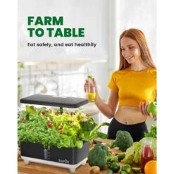 RAINPOINT Hydroponic System 13 Pods Indoor Herb Garden With 5L Tank & LED Grow Light For Easy Home Gardening -Home Electronics Store rainpoint hydroponic system 13 pods indoor herb garden with 5l tank led grow light for easy home gardening 4