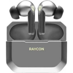 Raycon Everyday Wireless Earbuds - Bluetooth, 32H Playtime, Waterproof, Jet Silver -Home Electronics Store raycon the gaming bluetooth true wireless earbuds with built in mic 2