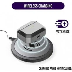 Raycon Everyday Wireless Earbuds - Bluetooth, 32H Playtime, Waterproof, Jet Silver -Home Electronics Store raycon the gaming bluetooth true wireless earbuds with built in mic 7