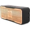 Solar-Powered Bluetooth Speaker With Bamboo Design And Device Charger