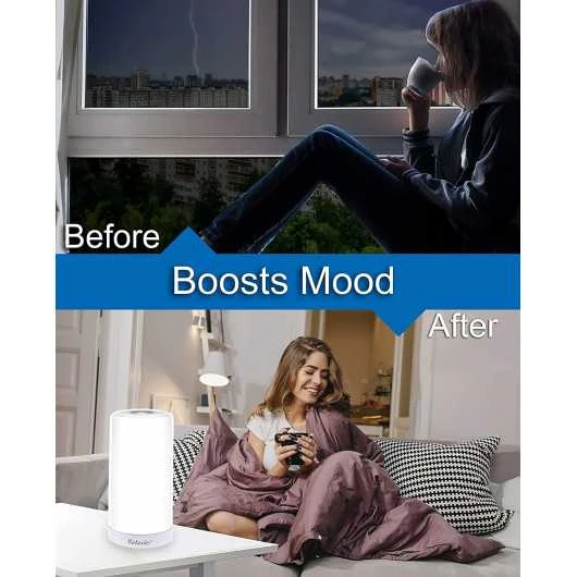 Relaxier 10,000 LUX UV-Free Sunlight Therapy Lamp With Touch Control, Adjustable Brightness, For Energy And Mood Boost 4 Relaxier 10,000 LUX UV-Free Sunlight Therapy Lamp With Touch Control, Adjustable Brightness, For Energy And Mood Boost - Image 2