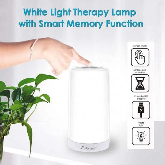 Relaxier 10,000 LUX UV-Free Sunlight Therapy Lamp With Touch Control, Adjustable Brightness, For Energy And Mood Boost 6 Relaxier 10,000 LUX UV-Free Sunlight Therapy Lamp With Touch Control, Adjustable Brightness, For Energy And Mood Boost - Image 4