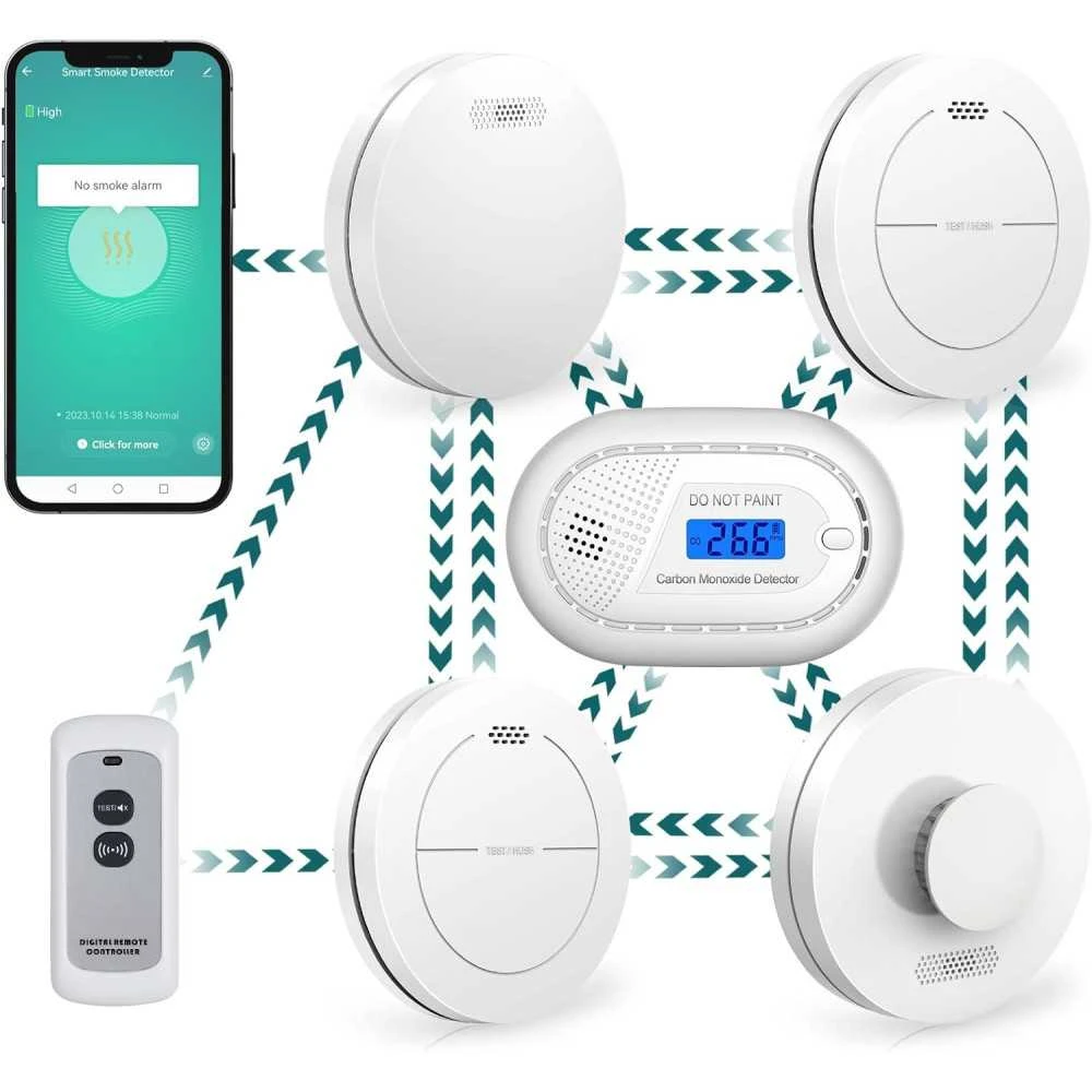 Safeliveo Wireless Interlinked Smoke, Heat & Carbon Monoxide Alarm Kit With Remote Control - 10 Year Battery Life 13 Safeliveo Wireless Interlinked Smoke, Heat & Carbon Monoxide Alarm Kit With Remote Control - 10 Year Battery Life - Image 11