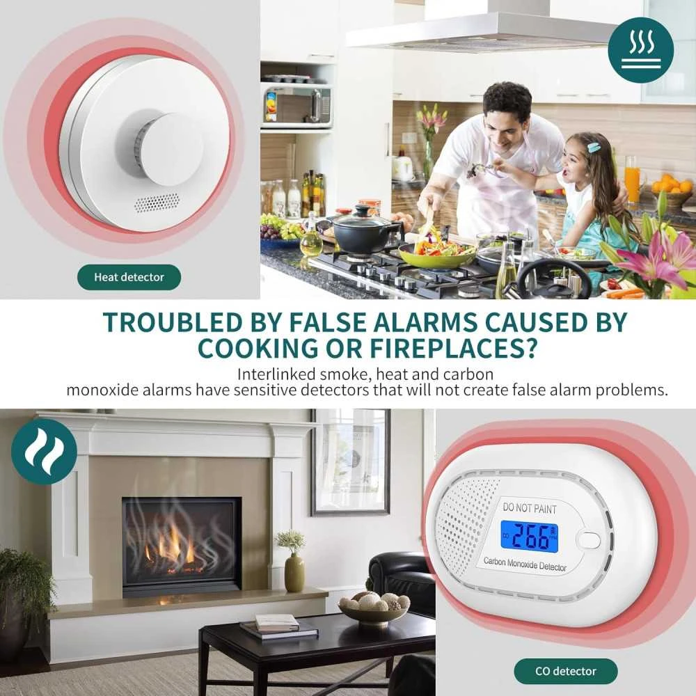 Safeliveo Wireless Interlinked Smoke, Heat & Carbon Monoxide Alarm Kit With Remote Control - 10 Year Battery Life 11 Safeliveo Wireless Interlinked Smoke, Heat & Carbon Monoxide Alarm Kit With Remote Control - 10 Year Battery Life - Image 9