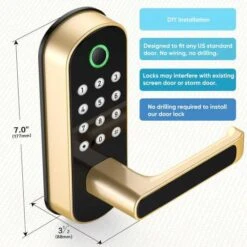 Sifely Keyless Fingerprint Smart Door Lock – 6 Unlock Options, Biometric Handle, Remote Access, Easy Install -Home Electronics Store sifely smart lock keyless entry door lock keypad door lock fingerprint door lock biometric door lock keypad entry door 11