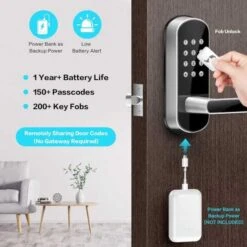 Sifely Keyless Fingerprint Smart Door Lock – 6 Unlock Options, Biometric Handle, Remote Access, Easy Install -Home Electronics Store sifely smart lock keyless entry door lock keypad door lock fingerprint door lock biometric door lock keypad entry door 2