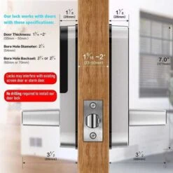 Sifely Keyless Fingerprint Smart Door Lock – 6 Unlock Options, Biometric Handle, Remote Access, Easy Install -Home Electronics Store sifely smart lock keyless entry door lock keypad door lock fingerprint door lock biometric door lock keypad entry door 5