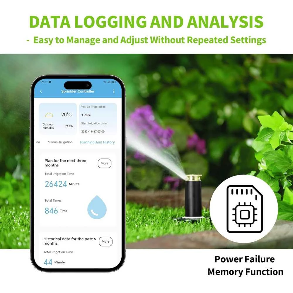 Smart 8-Zone WiFi Sprinkler Controller For Efficient Watering And Healthy Plants 4 Smart 8-Zone WiFi Sprinkler Controller For Efficient Watering And Healthy Plants - Image 2
